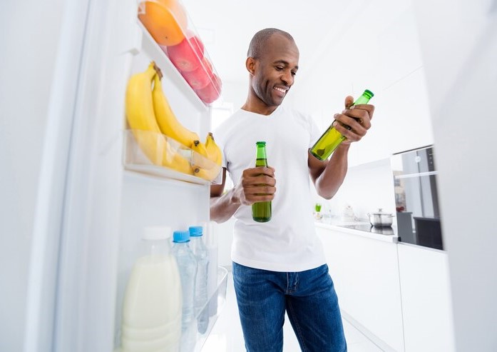 Business person with drinks