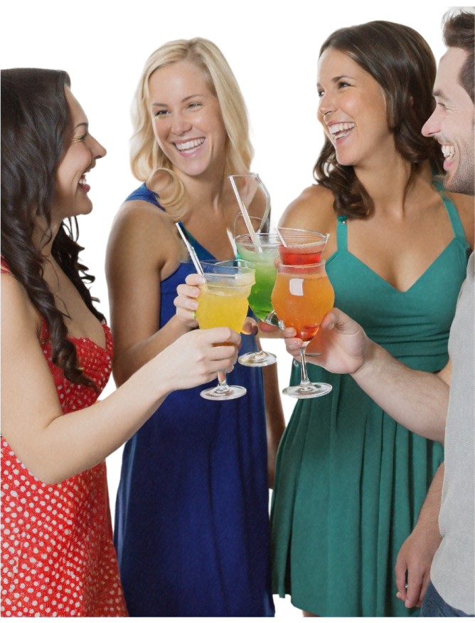 People enjoying drinks